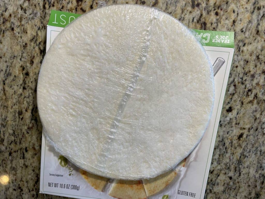 Trader Joe's Cauliflower Pizza Crust in Overwrap (bottom)
