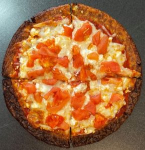 Feta Cheese Pizza Made on Outer Aisle's Cauliflower Pizza Crust