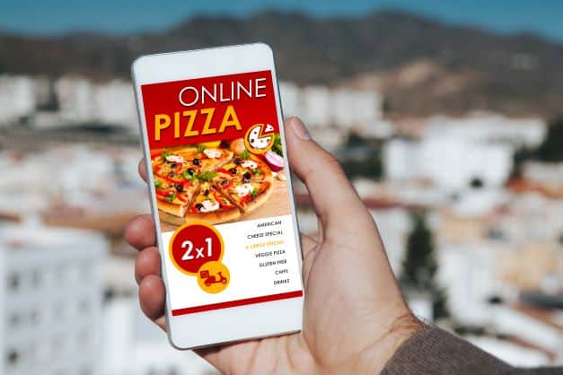 Ordering Pizza Online Using a Mobile Phone