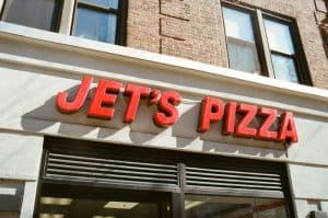 Jet's Pizza Store Front Sign